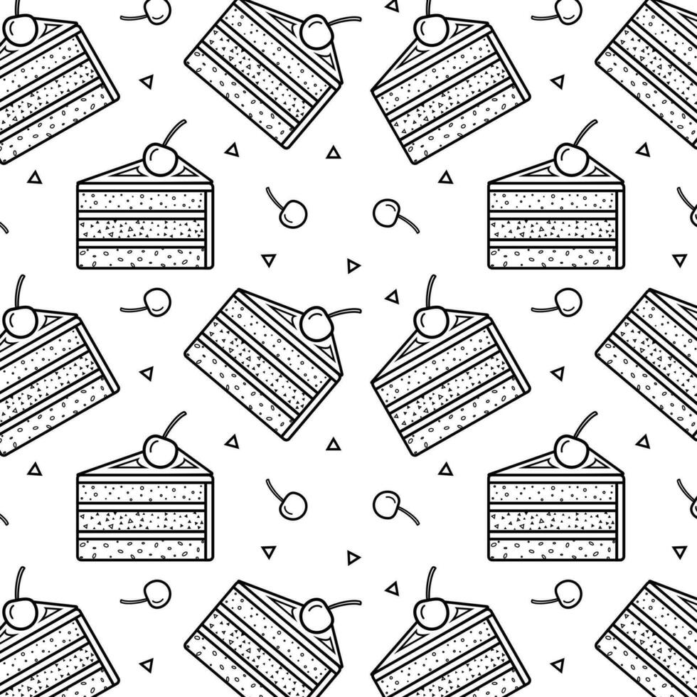 Food Cake Pattern Stock Vector (Royalty Free) 203745295 | Shutterstock