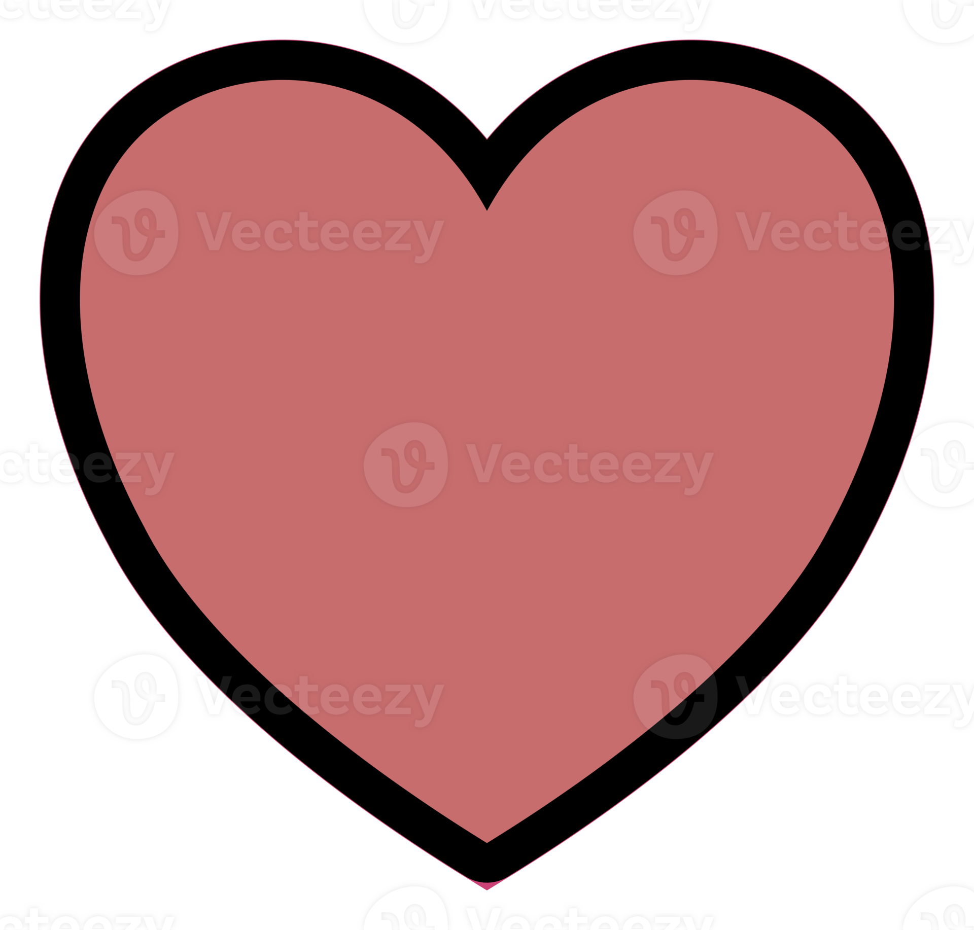 Cute colorful puffy heart shape 25467600 PNG