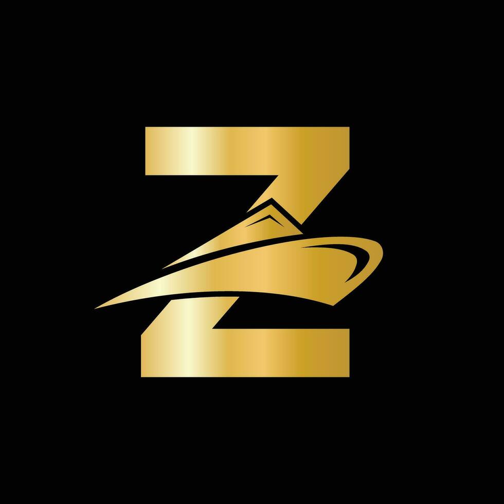 Letter Z Cruise Ship Logo Boat Icon. Yacht Symbol, Marine Logotype Vector Template