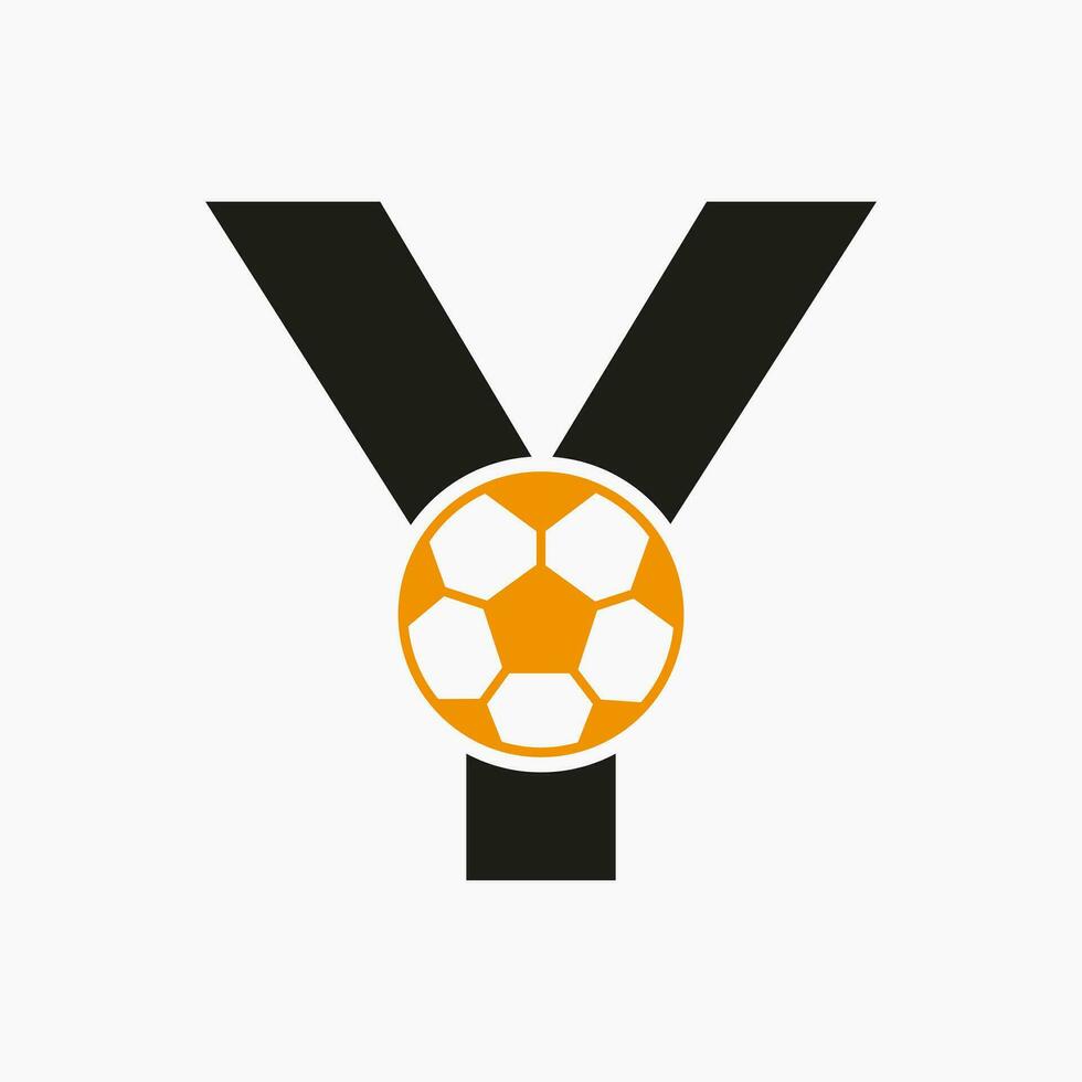 Initial Letter Y Soccer Logo. Football Logo Design Vector Template