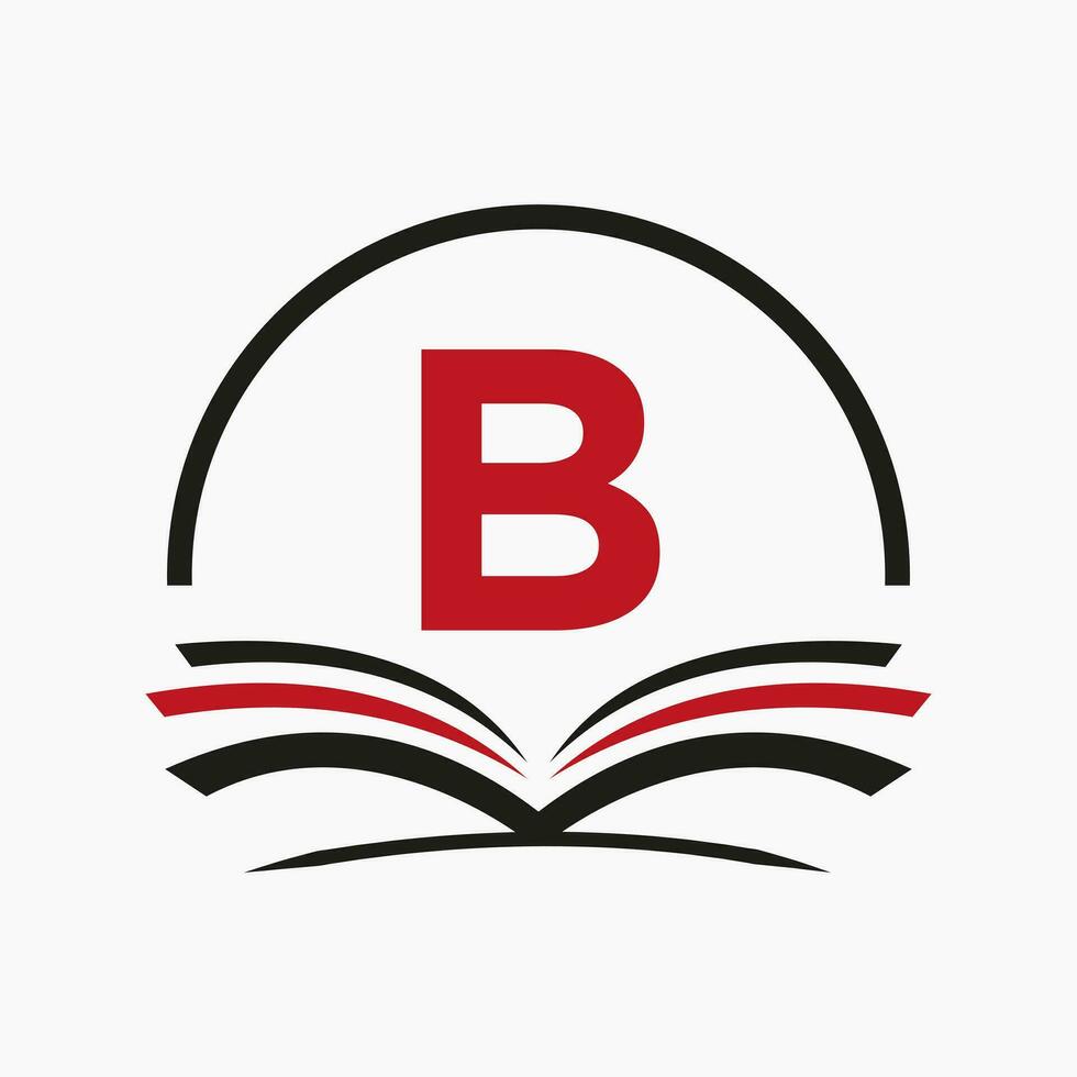 Letter B Education Logo Book Concept. Training Career Sign, University