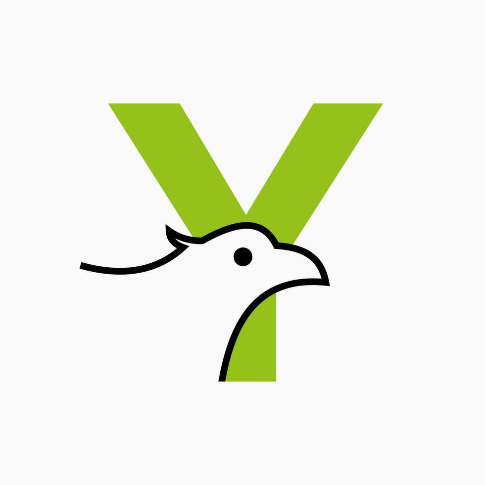 Initial Letter Y Eagle Logo Design. Transportation Symbol Vector Template