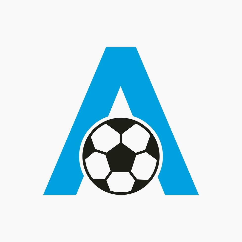 inicial letra un fútbol logo. fútbol americano logo diseño vector modelo