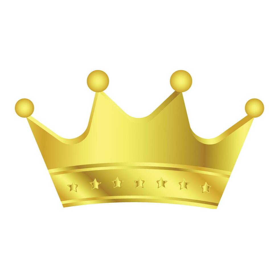 Golden King And Queen Crown Icon, Royals Princes Crown Symbol, Design Elements, Wealth and Expensive Sign vector