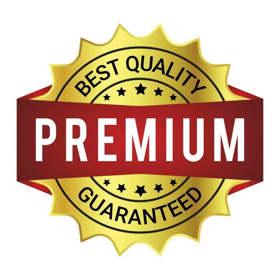 Premium Quality Rubber Stamp, Badge, Labels, Best Quality Guaranteed Emblem, Realistic 3D Glossy And Shiny Badge Vector Illustration
