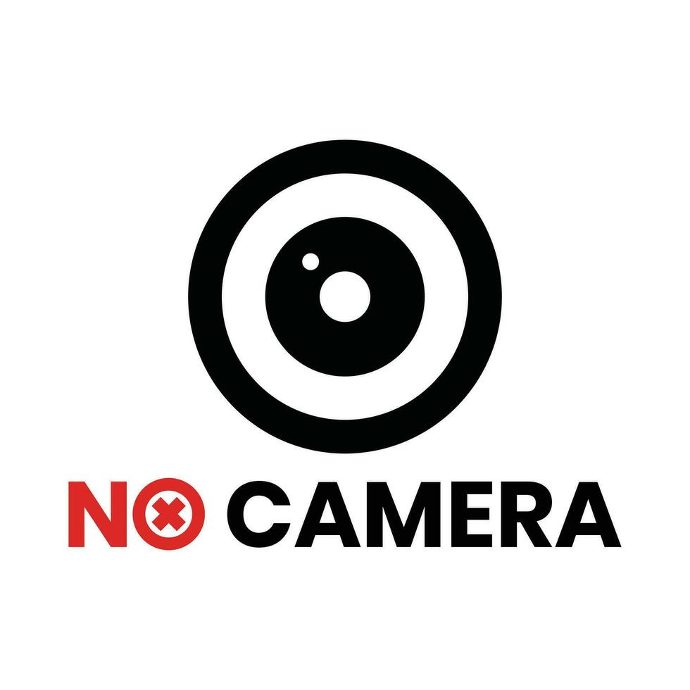 prohibición No foto firmar, No fotografiando prohibición firmar símbolo, No video, No fotografía icono, hacer no tomar foto firmar, cámara icono con rojo círculo, prohibido logo pictograma, vector ilustración