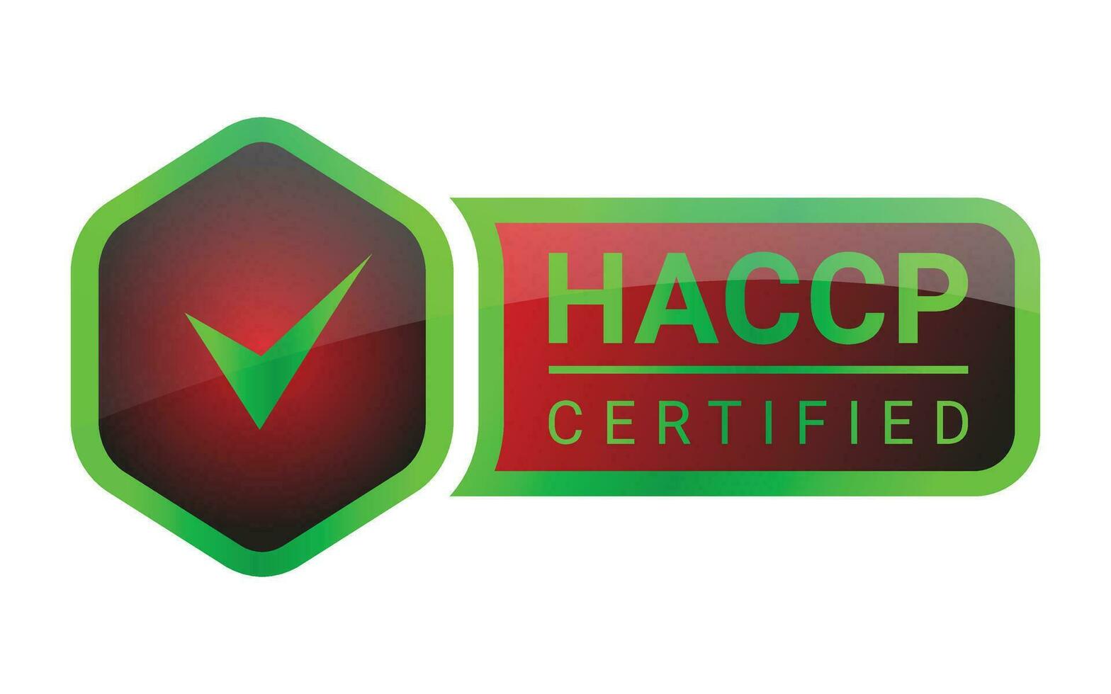 Hazard Analysis Critical Control Point Or HACCP Certified Badge, Label, Stamp, Rubber, Food And Drug Administration Approved, Health And Medicine Related Design, Product Label Vector Illustration