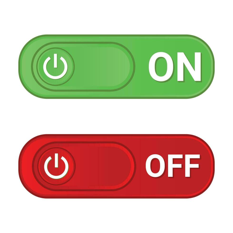 Realistic switch toggle buttons set or tree Vector Image