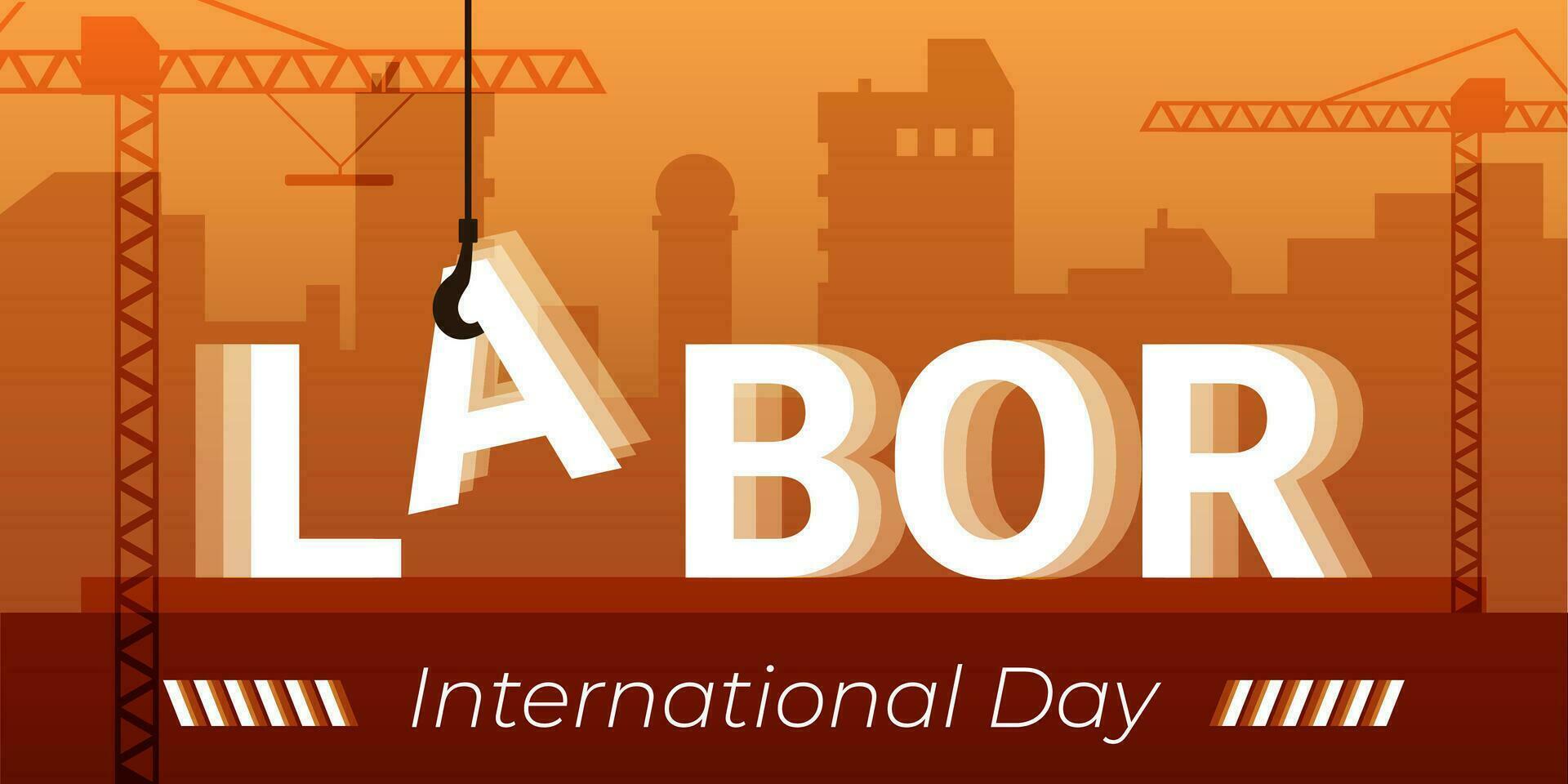 International Labor Day banner, vector invitation with Workers Day,