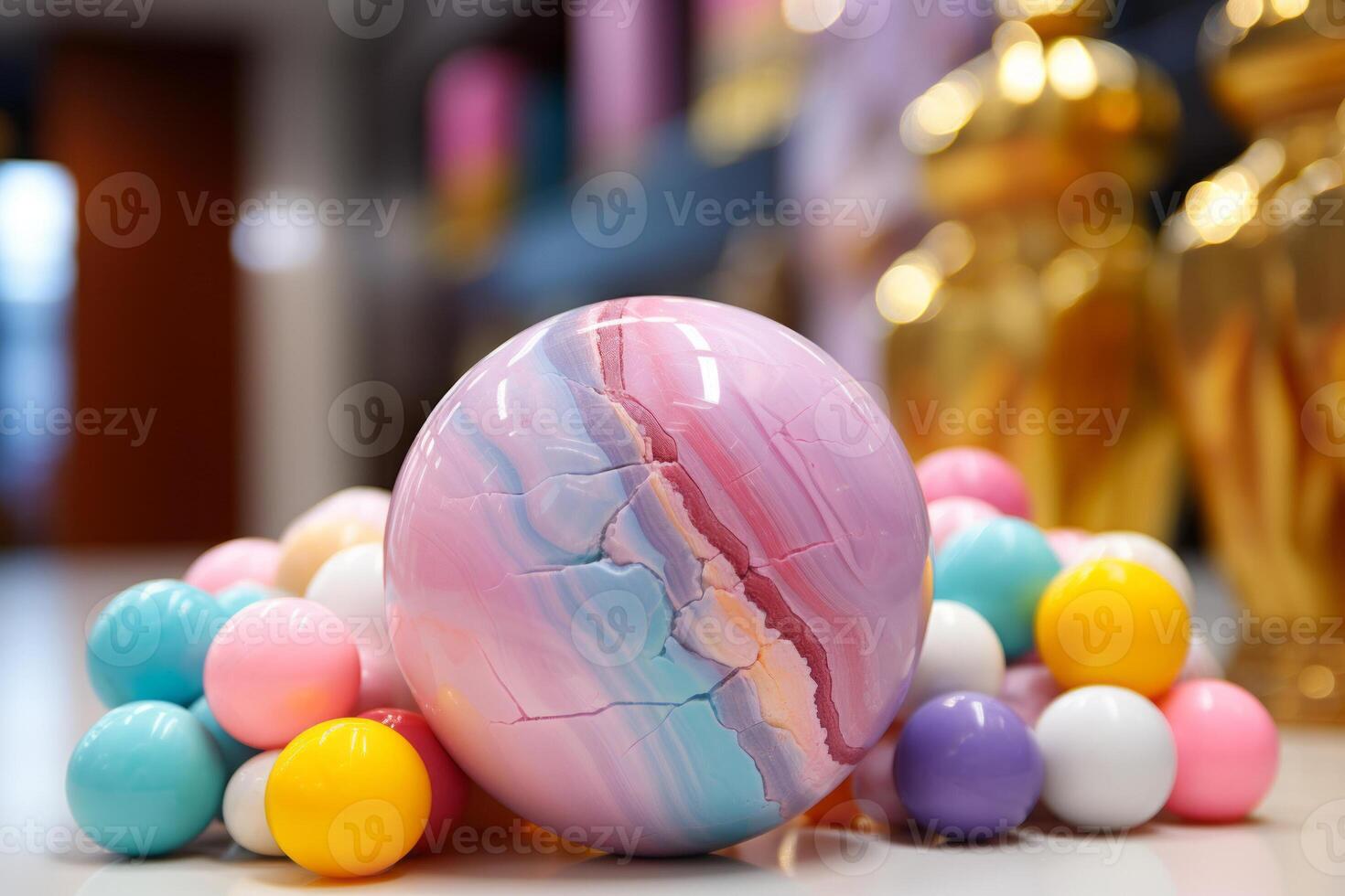 pastel vivid color bitcoin made of marble . photo