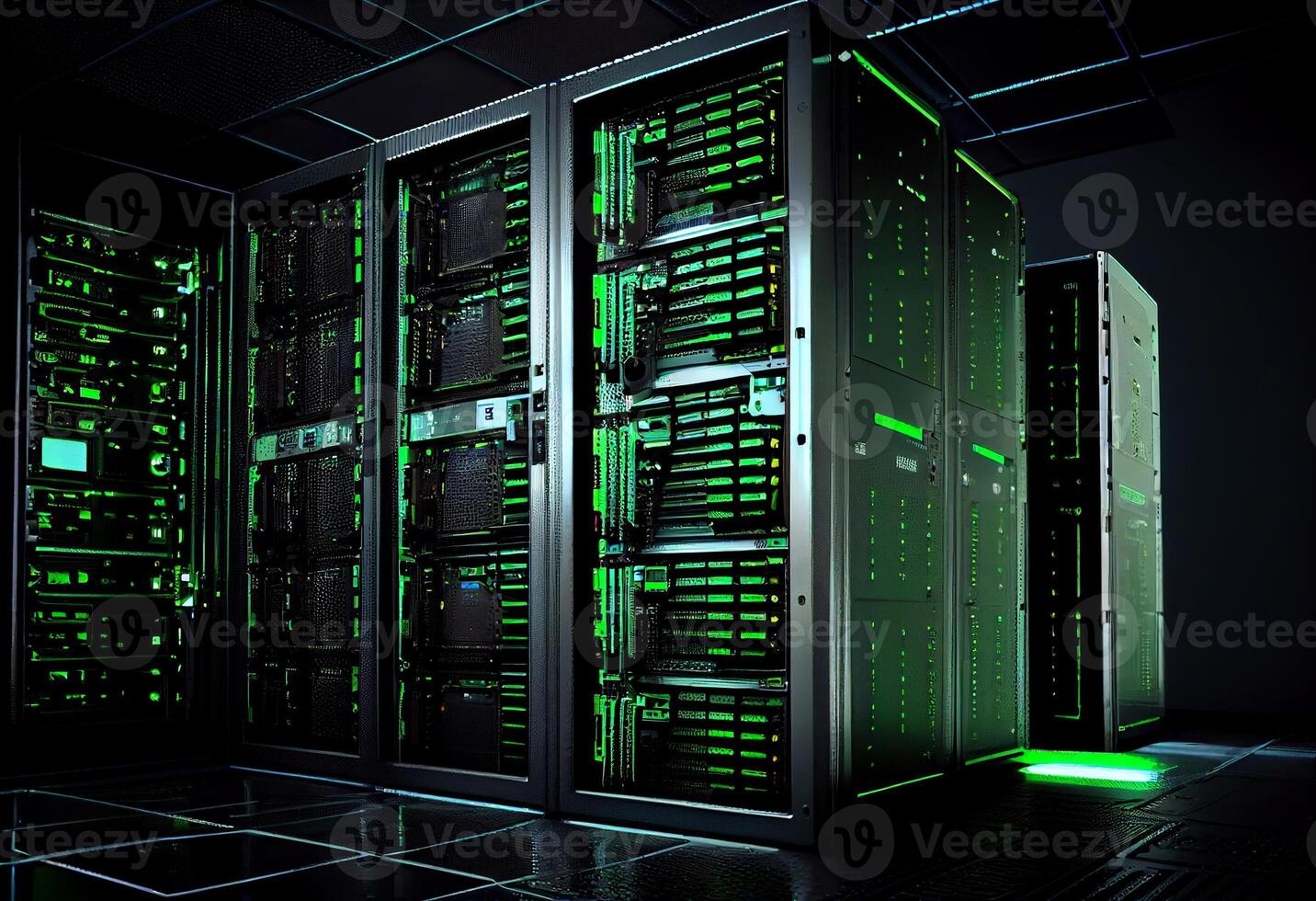 Data center and computer servers. photo