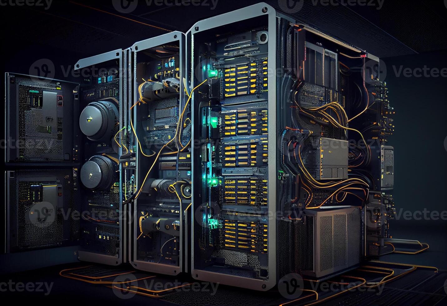 Data center and computer servers. photo