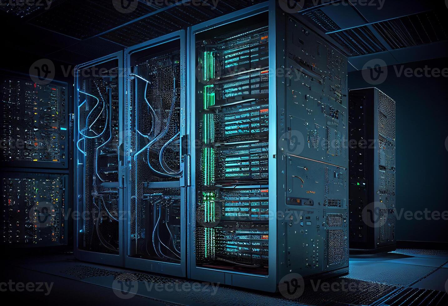 Data center and computer servers. . photo
