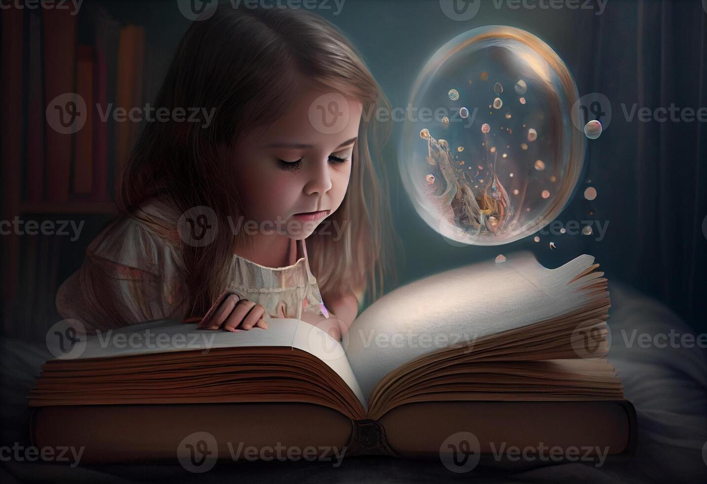 Kid book imagination. . photo