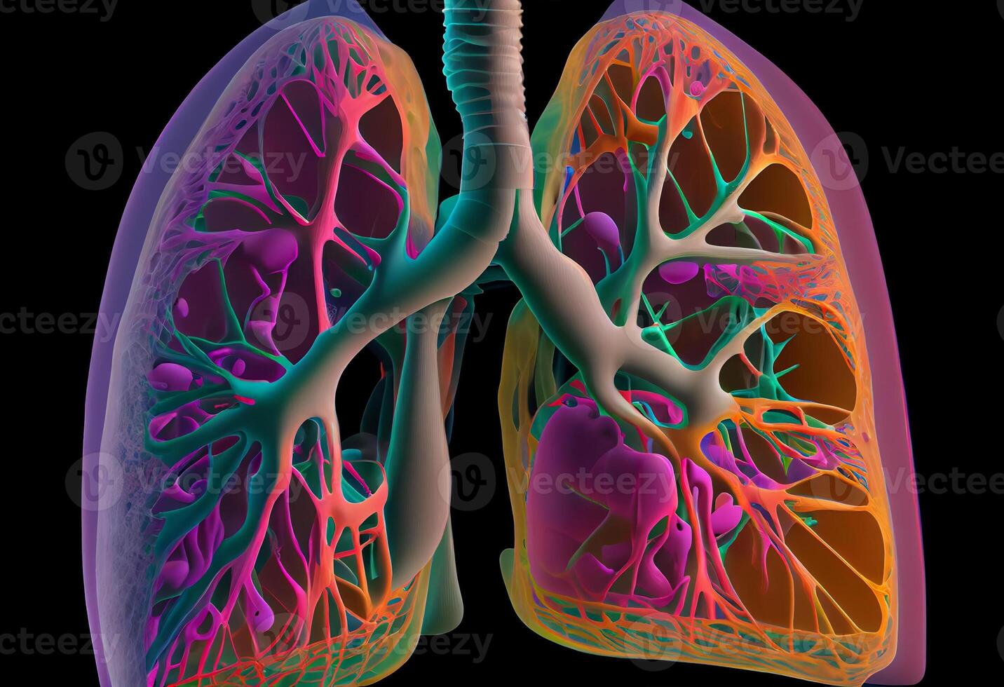 Human Lung model illness, Lung cancer and lung disease. . photo