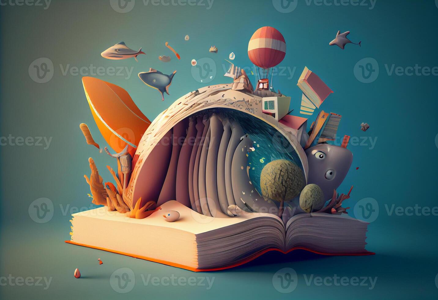 Kid book imagination. . photo