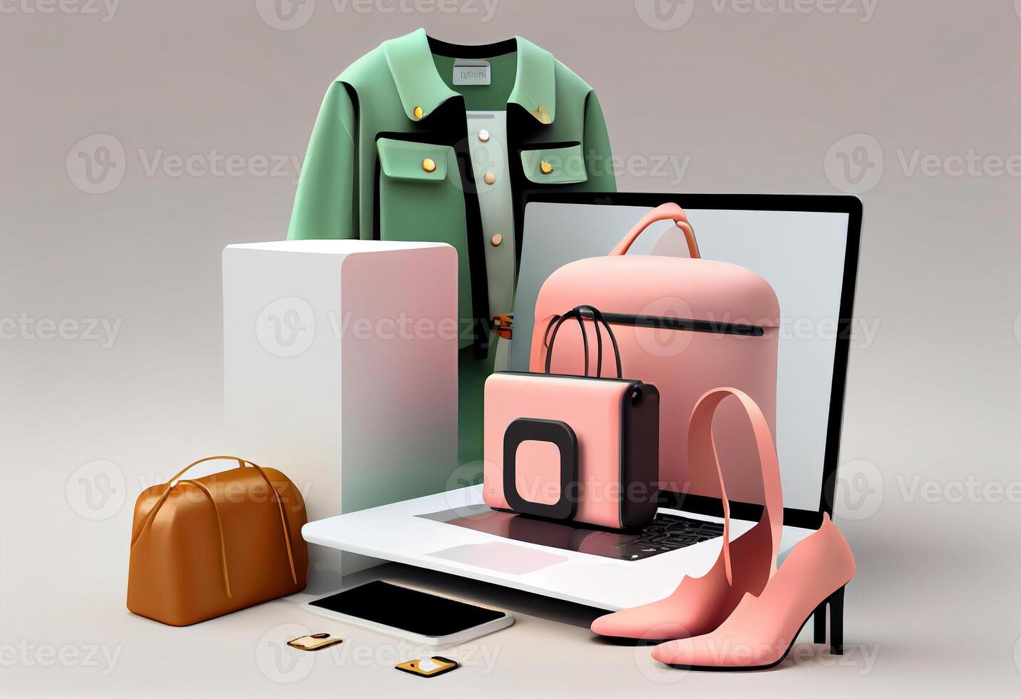 Online shopping concept. Fashion on internet,. . photo