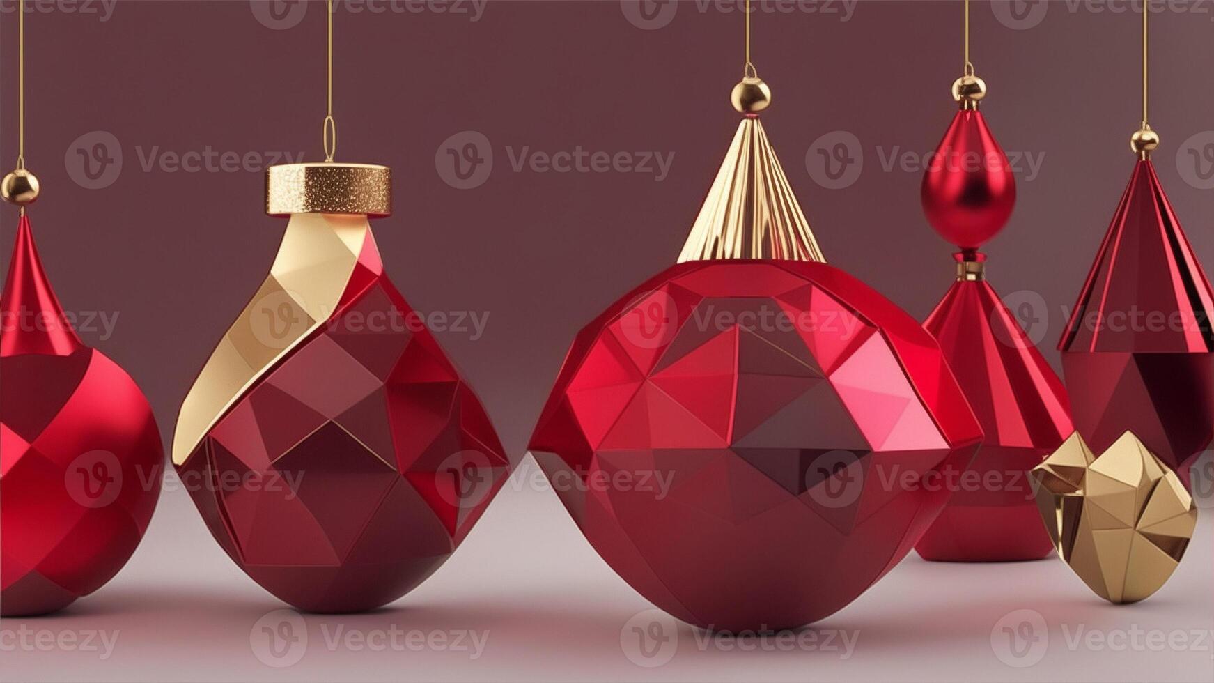 Christmas ornaments, geometric shapes, abstract shapes, color ornaments. . photo