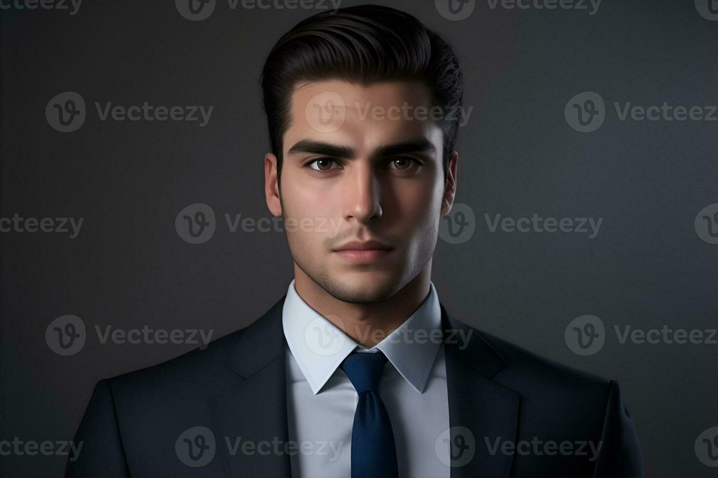 Young businessman looking at camera. AI Generated photo