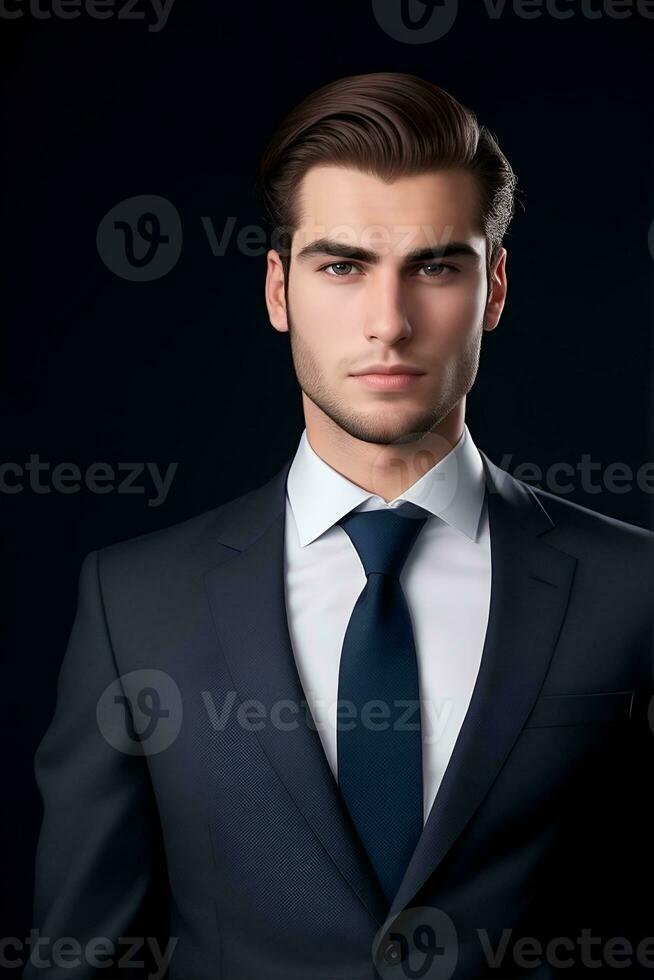 Young businessman looking at camera. AI Generated photo