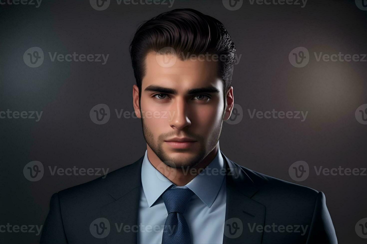 Young businessman looking at camera. AI Generated photo