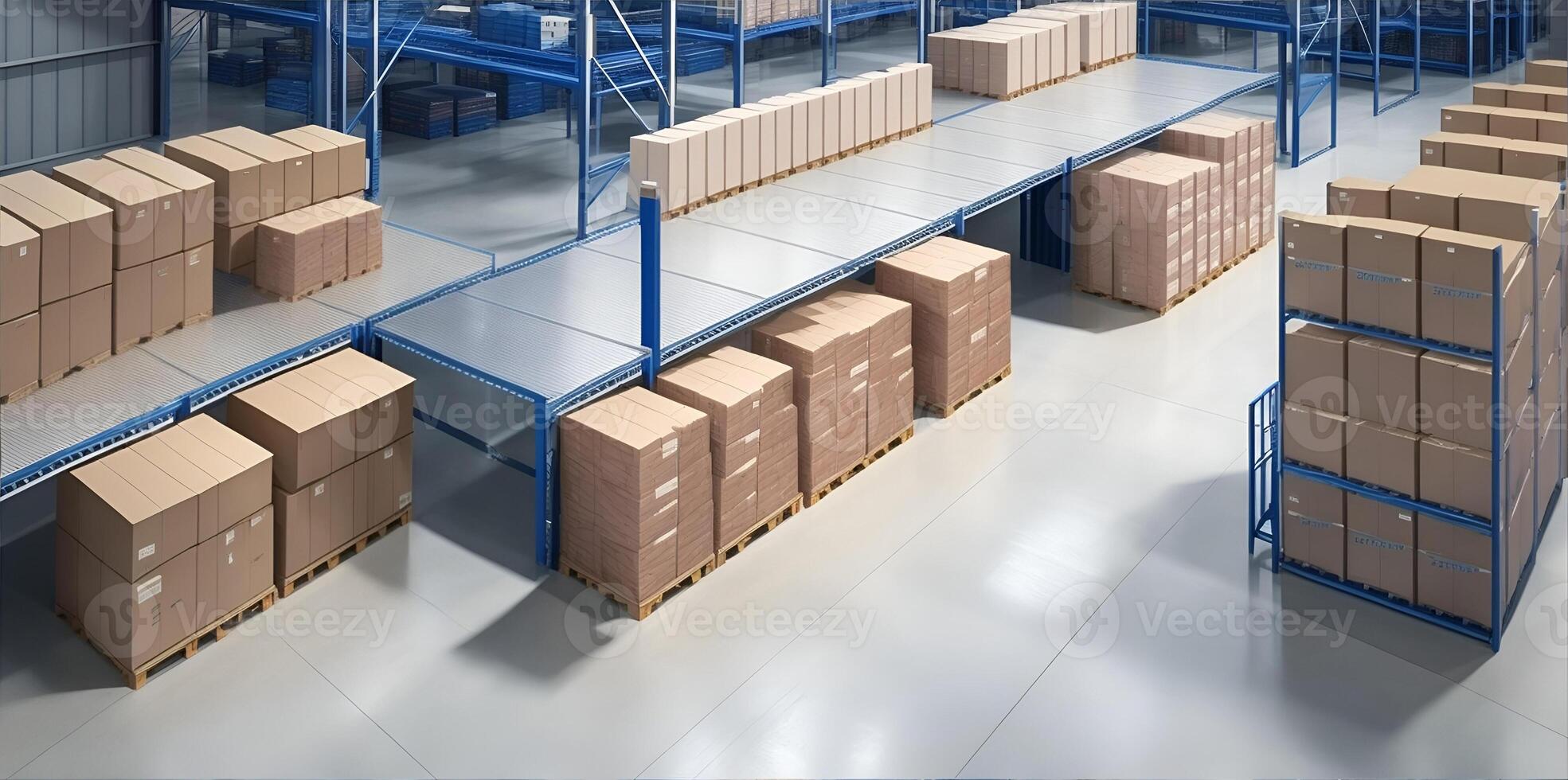 Large mail order firm shipping center or logistics center. photo