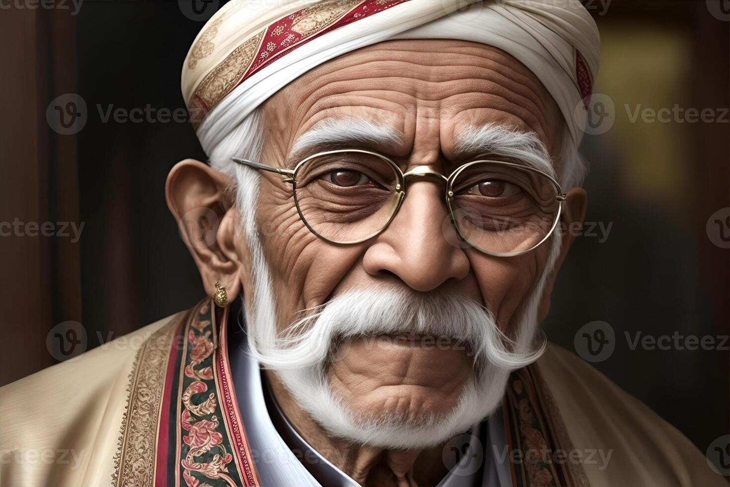 Photo old man on parsi new year..