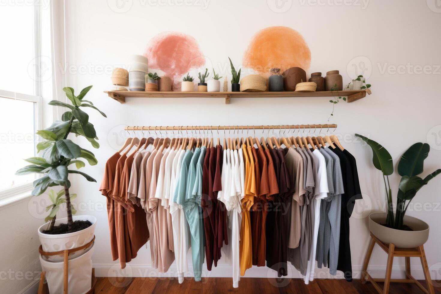 modern boho tshirt shop. photo