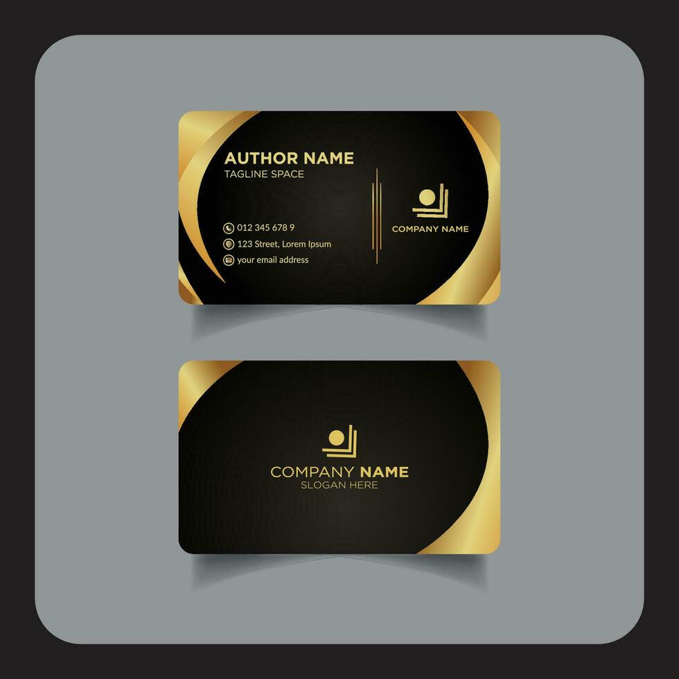 Clean modern and corporate luxury business card design template or visiting card design vector