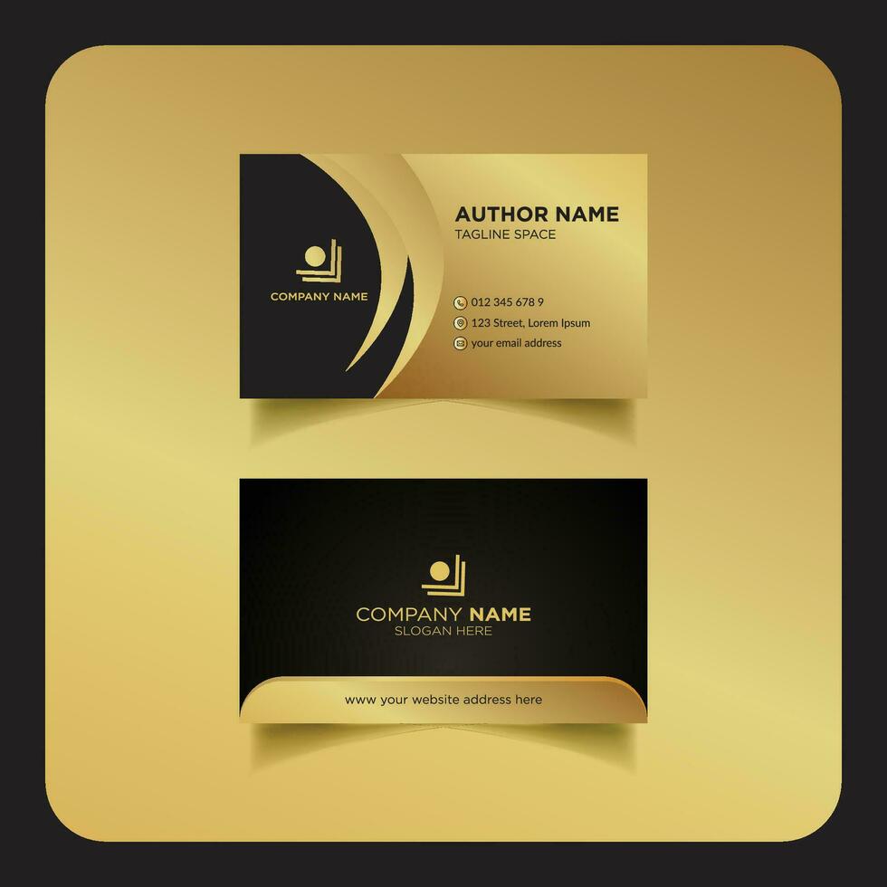 Clean modern and corporate luxury business card design template or visiting card design vector