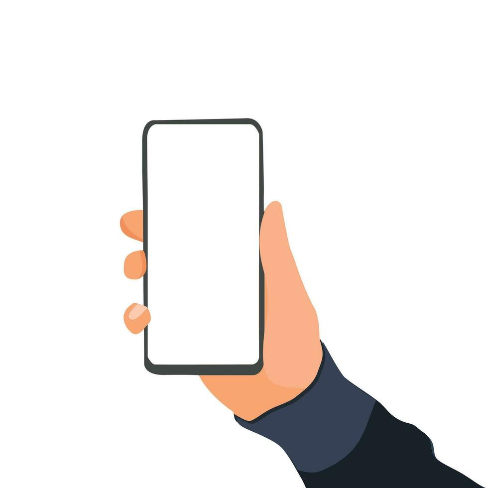 mano sosteniendo smartphone vector