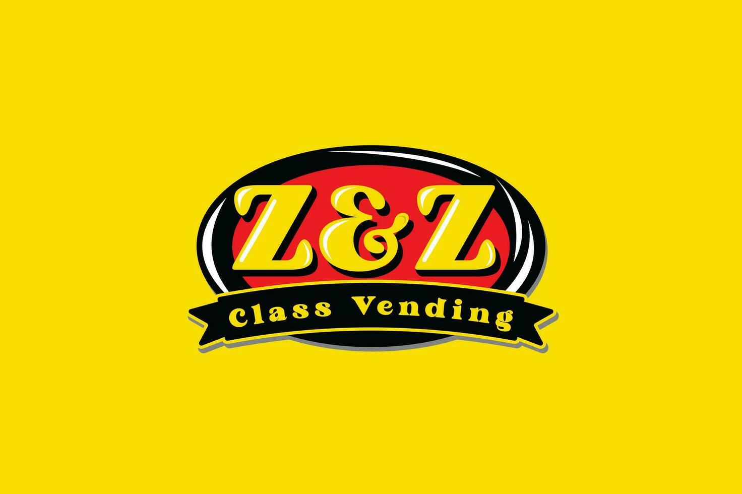 z y z logo para meriendas y bebidas empresa vector