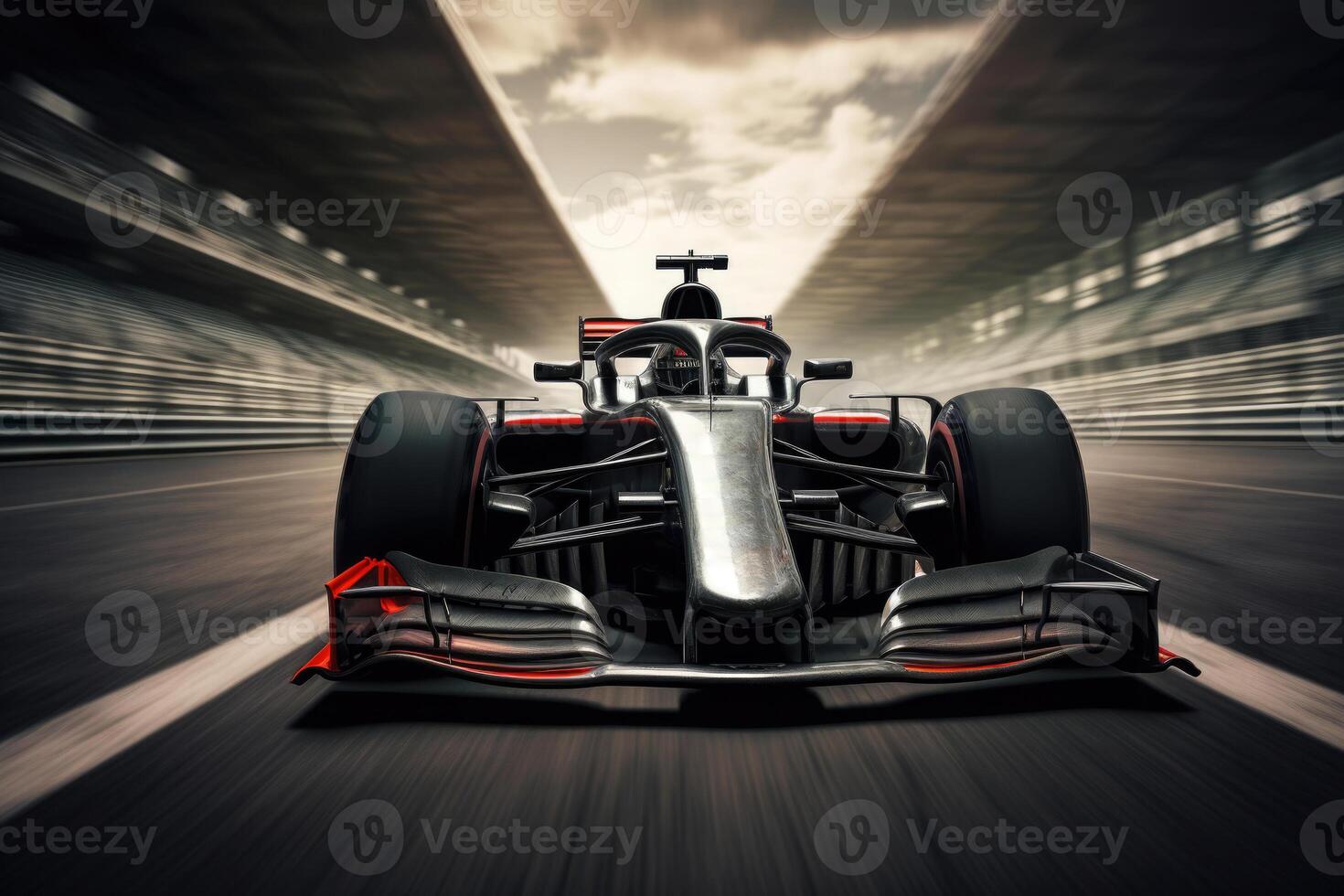 Formula one racing car at race track. photo