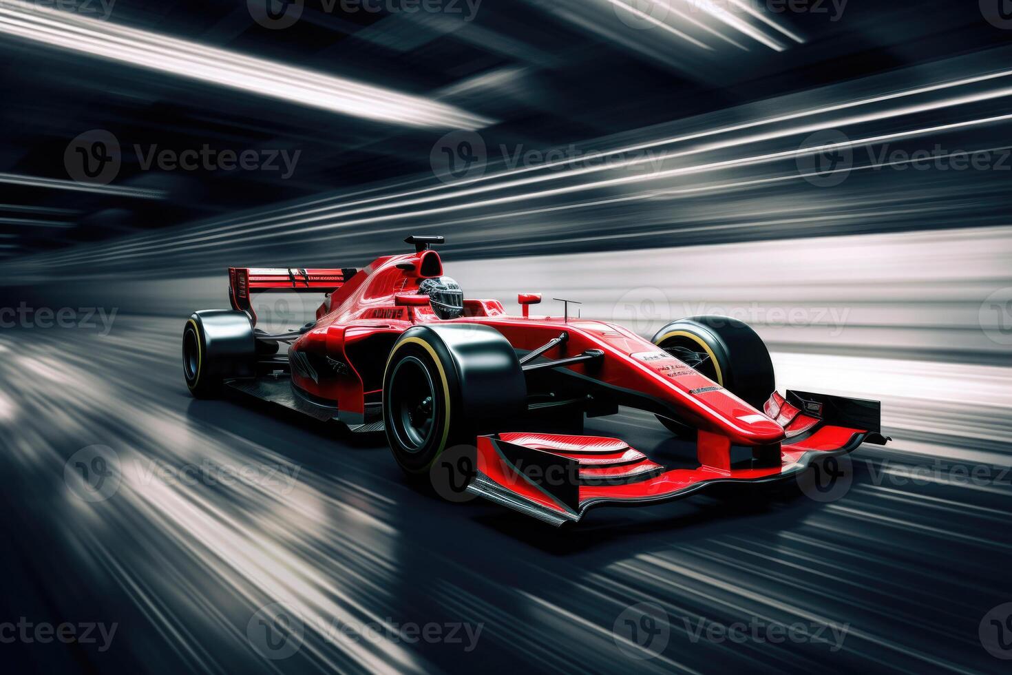 Formula one racing car at race track. photo
