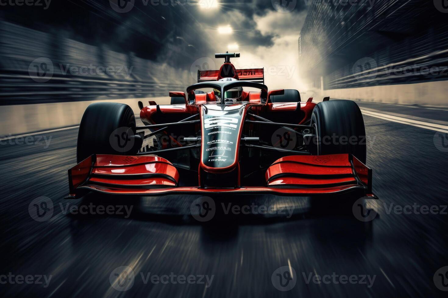 Formula one racing car at race track. photo