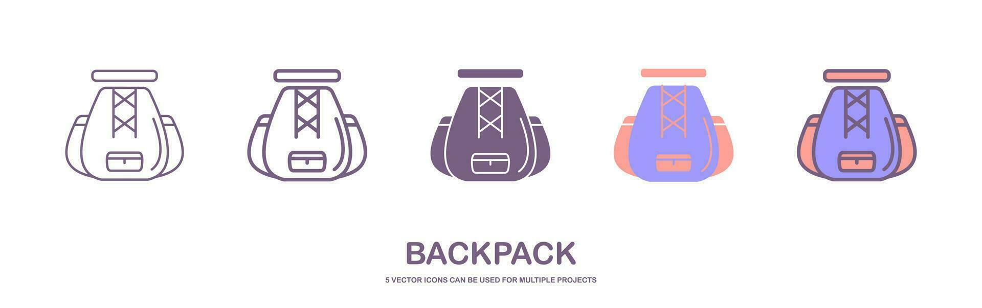 Schoolbag icon. Trendy modern thin line illustration of a school backpack bag. case icon vector isolated on white background.