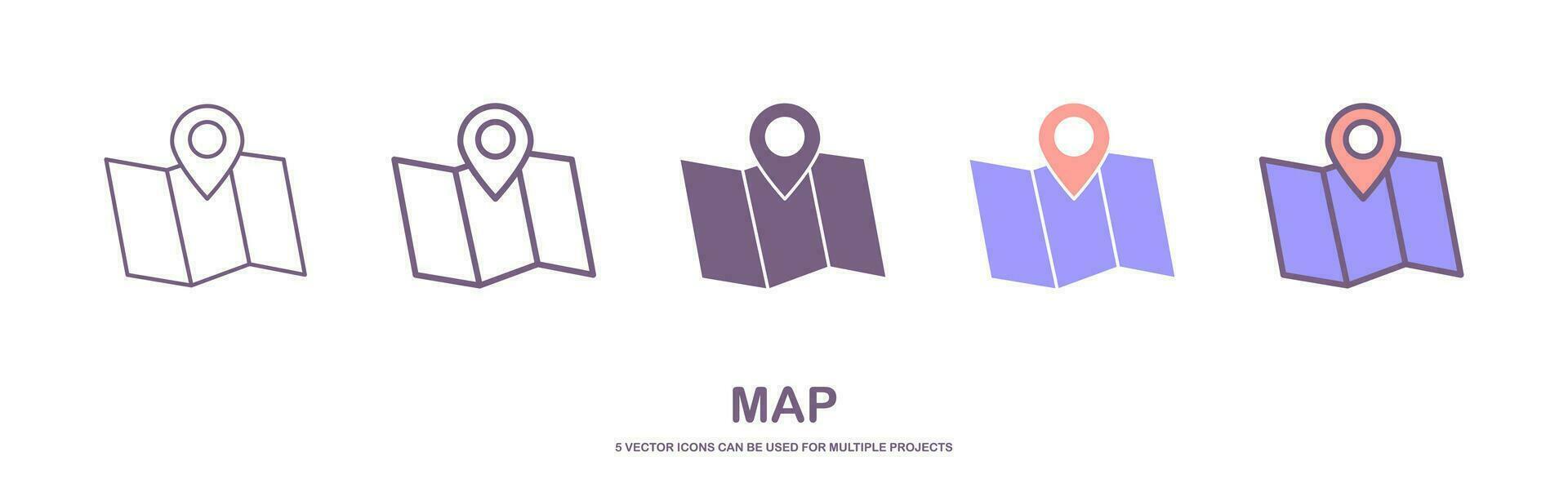 Map icon vector