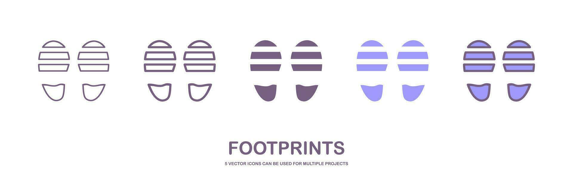 Human footprints icon set. footstep icon. vector illustration.