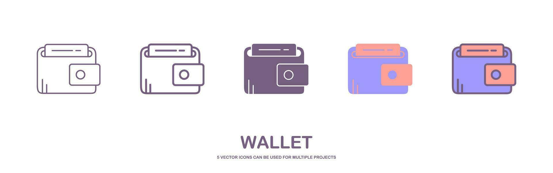 Wallet Icon in trendy flat style isolated on white background. Wallet symbol for your web site design, logo, app, UI. Vector illustration.