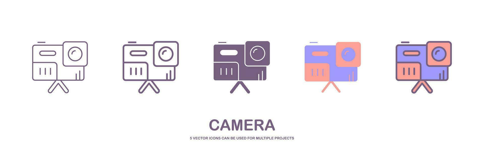 Camera vector icon. Photo line vector icon minimalistic flat design. isolated on white background.