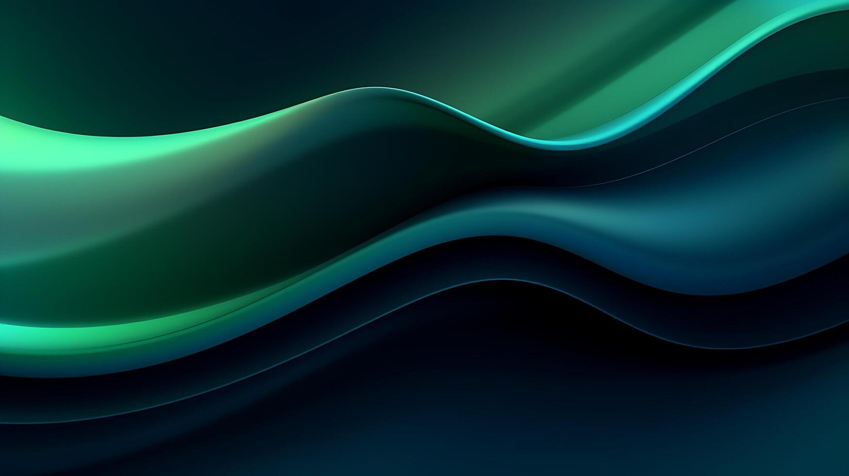 Abstract Dark Green and blue liquid Wave Background. photo
