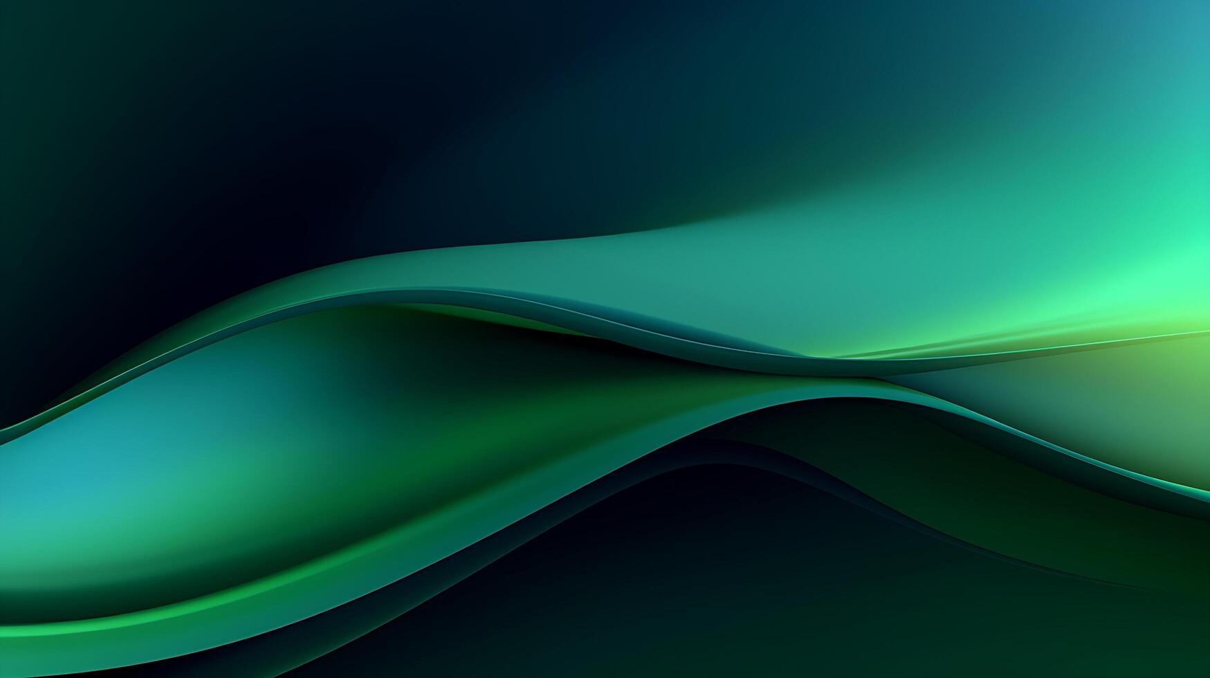 Abstract Dark Green and blue liquid Wave Background. photo