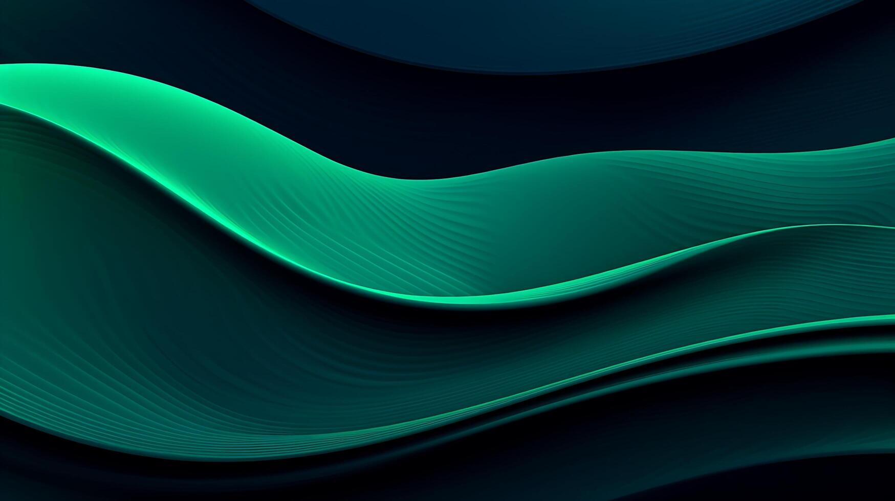 Abstract Dark Green and blue liquid Wave Background. photo
