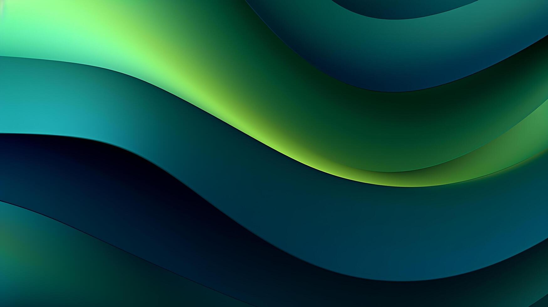Abstract Dark Green and blue liquid Wave Background. photo