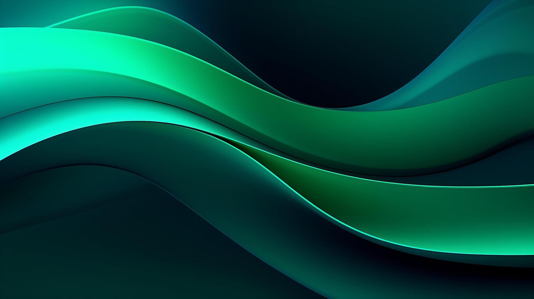 Abstract Dark Green and blue liquid Wave Background. photo