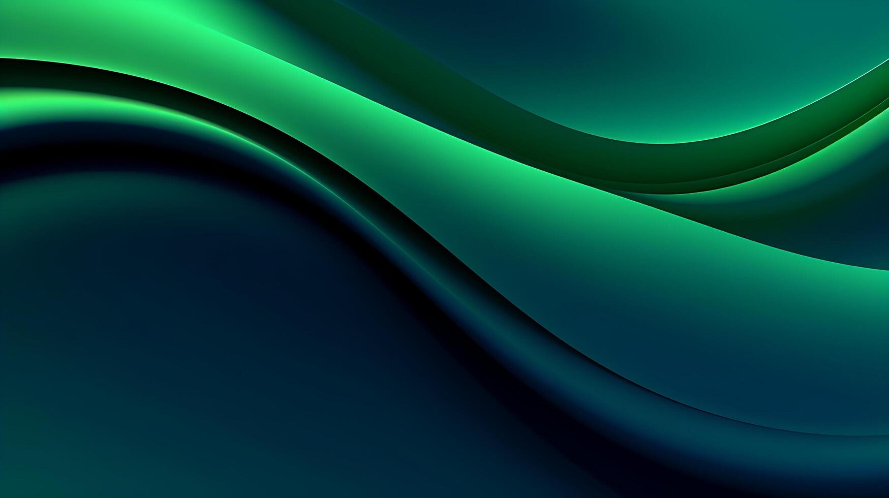 Abstract Dark Green and blue liquid Wave Background. photo