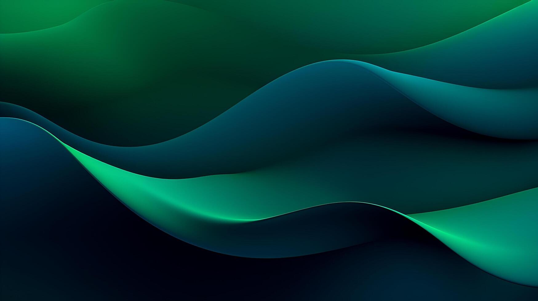 Abstract Dark Green and blue liquid Wave Background. photo