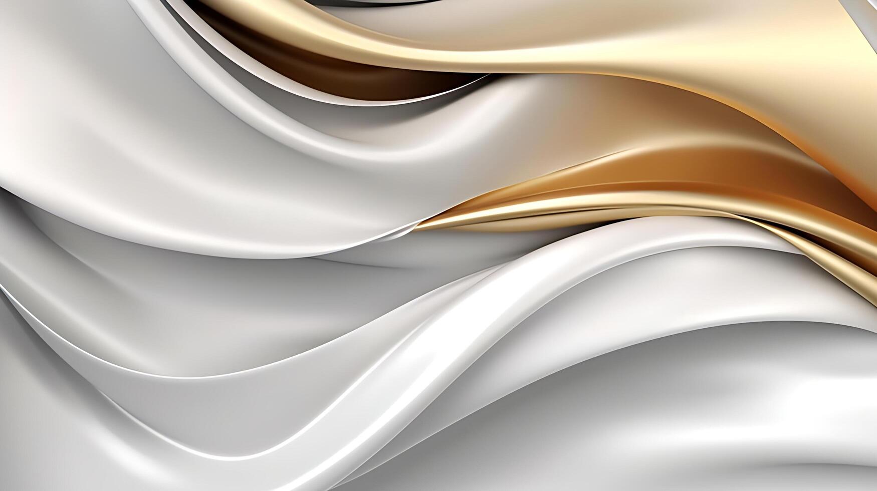 Abstract white luxury liquid Wave Background. photo