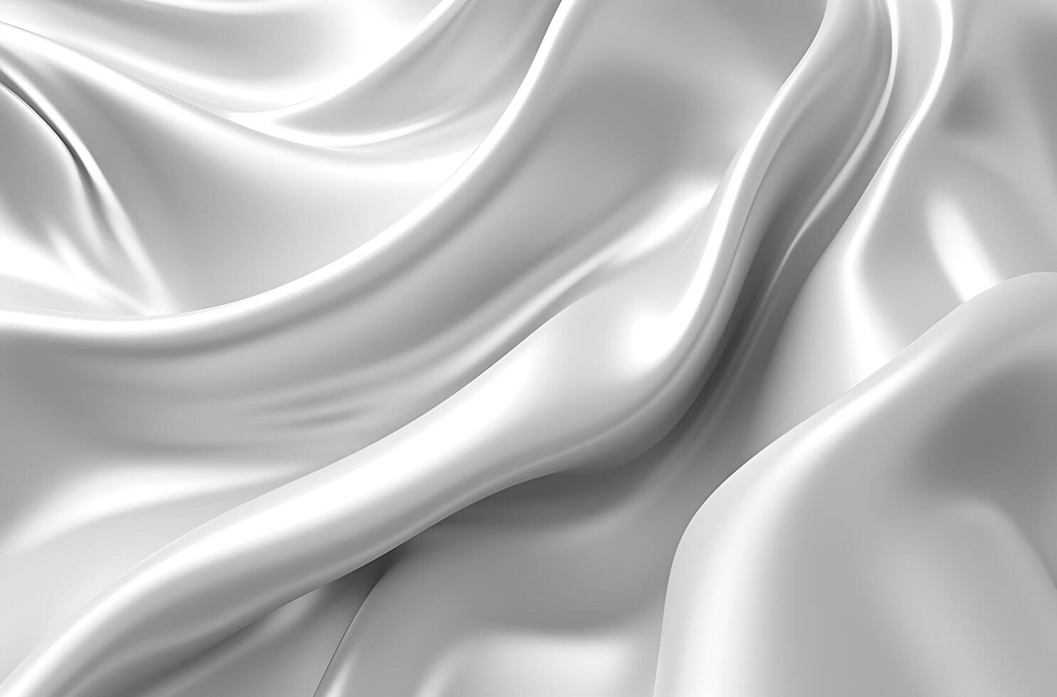 Abstract white grey glossy liquid Wave Background. photo
