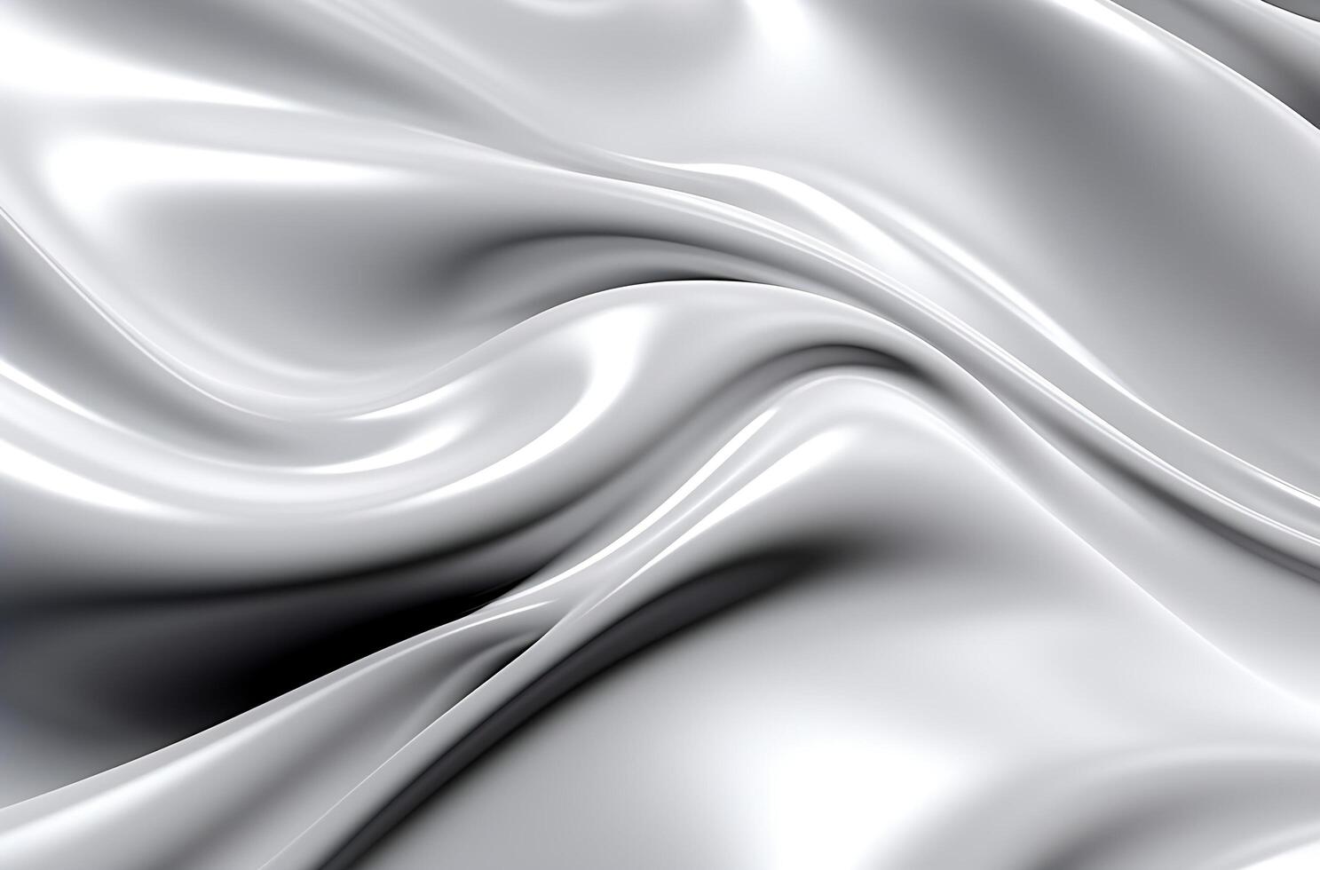 Abstract white grey glossy liquid Wave Background. photo